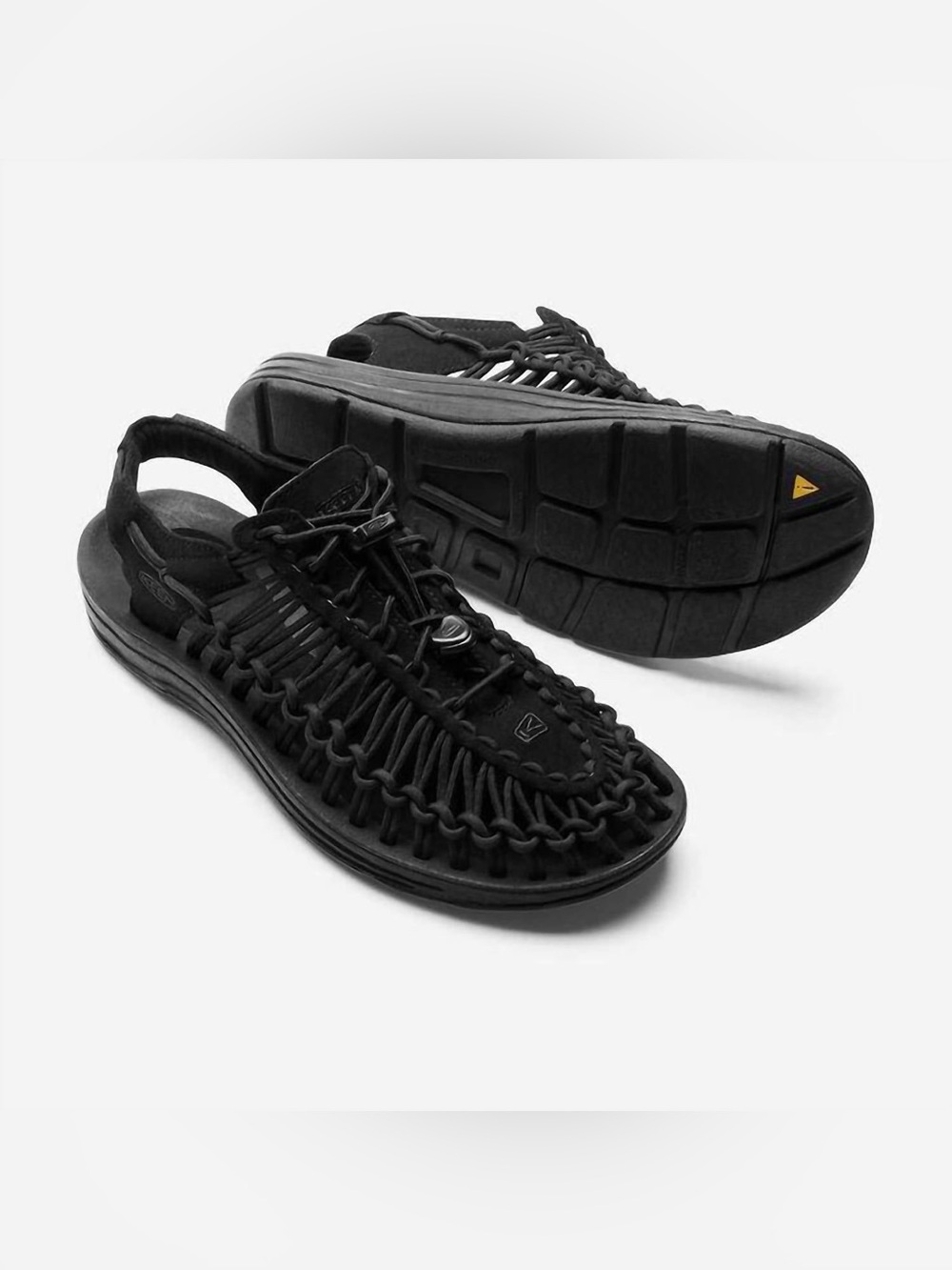 KEEN Uneek Sandals Men’s Size 12 Black Cord Hiking Outdoor Comfort